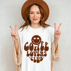 Coffee Lovers Club Smiley Design - Coffee Unisex Crewneck T-Shirt Sweatshirt Hoodie