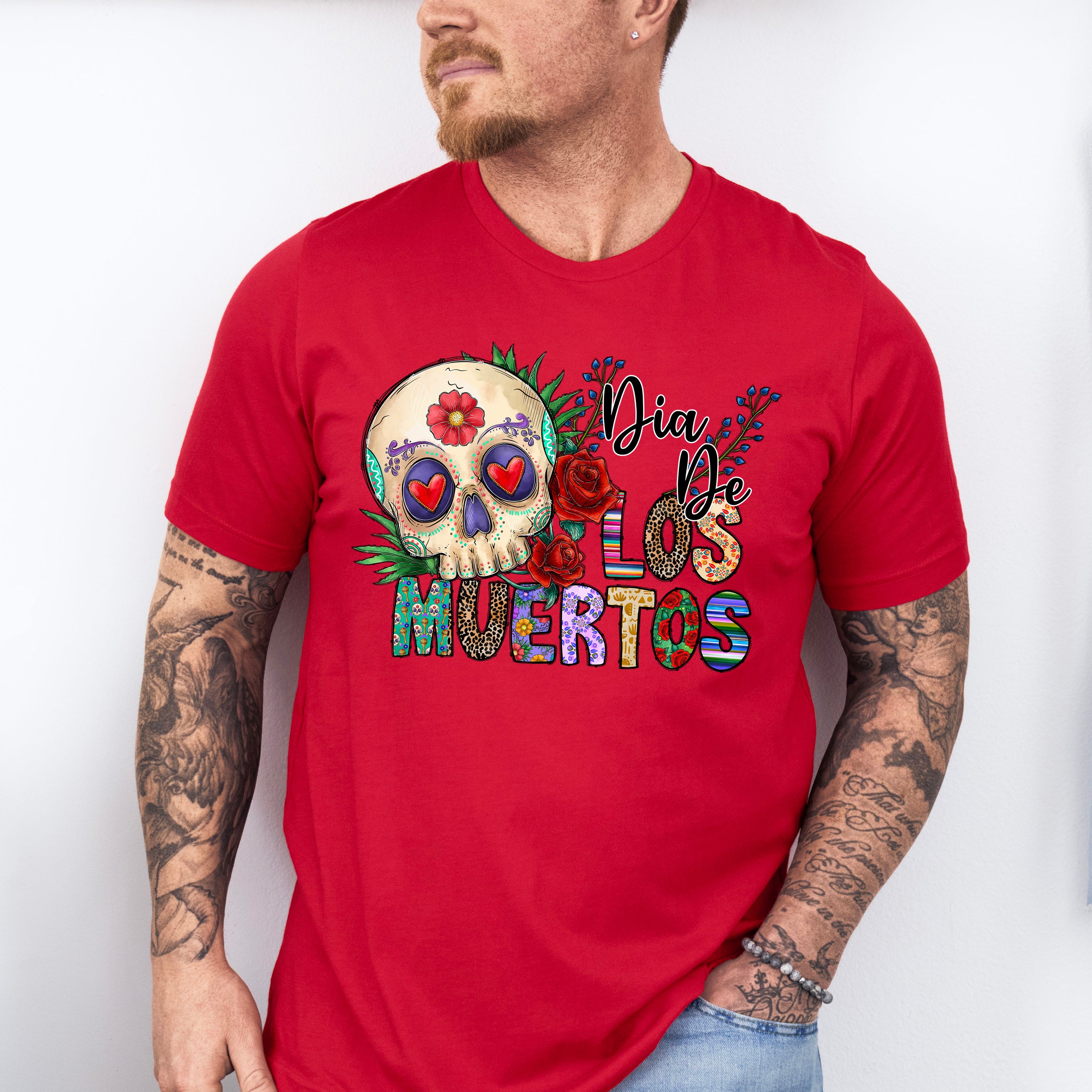 Dia De Los Muertos Heart Eye Skull - Day Of The Dead Unisex Crewneck T-Shirt Sweatshirt Hoodie