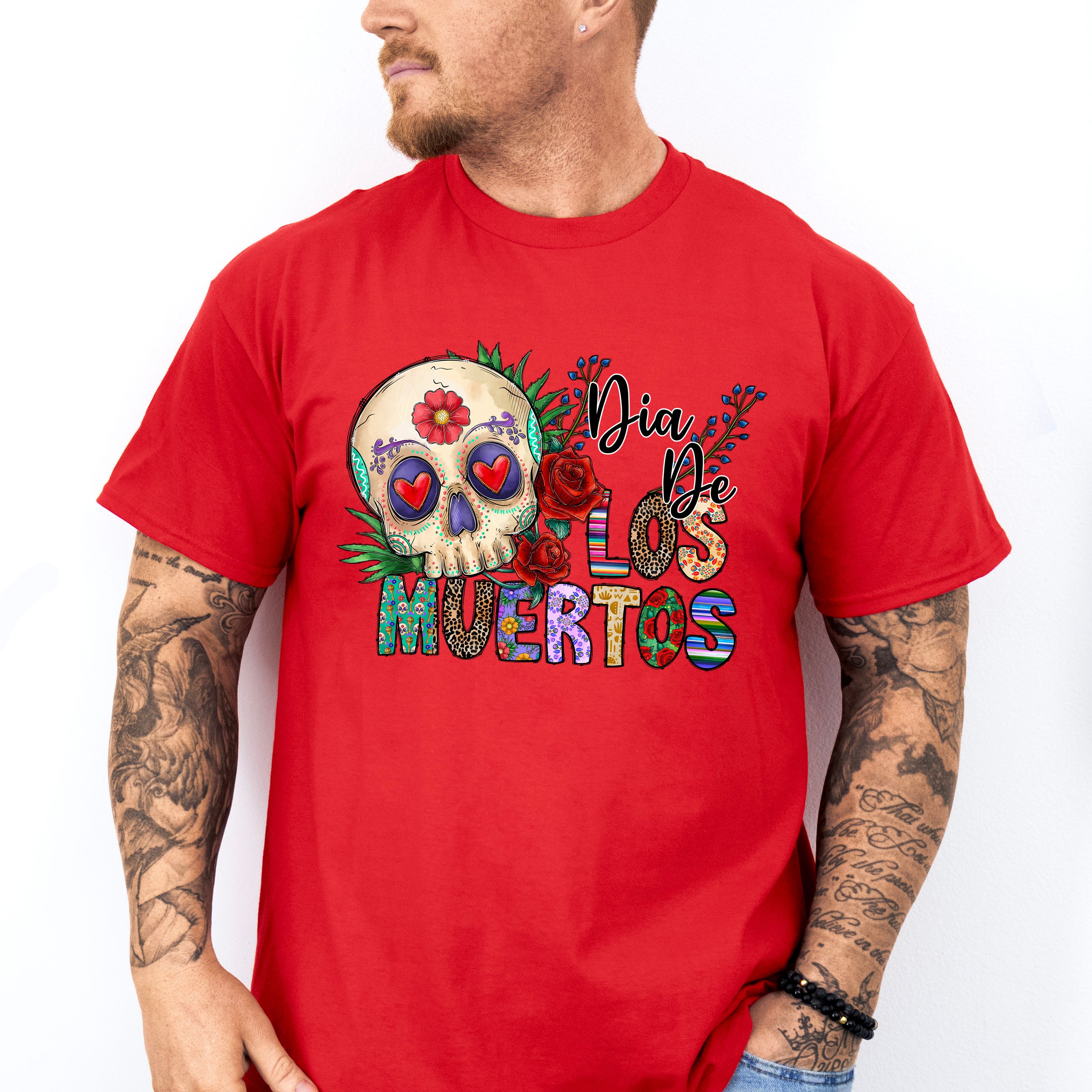 Dia De Los Muertos Heart Eye Skull - Day Of The Dead Unisex Crewneck T-Shirt Sweatshirt Hoodie