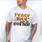 Peace Love Coffee - Coffee Unisex Crewneck T-Shirt Sweatshirt Hoodie