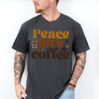 Peace Love Coffee - Coffee Unisex Crewneck T-Shirt Sweatshirt Hoodie