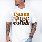 Peace Love Coffee - Coffee Unisex Crewneck T-Shirt Sweatshirt Hoodie