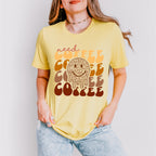 Need Coffee Smiley Design - Coffee Unisex Crewneck T-Shirt Sweatshirt Hoodie