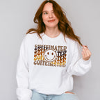 Coffeinated Smiley Design - Coffee Unisex Crewneck T-Shirt Sweatshirt Hoodie