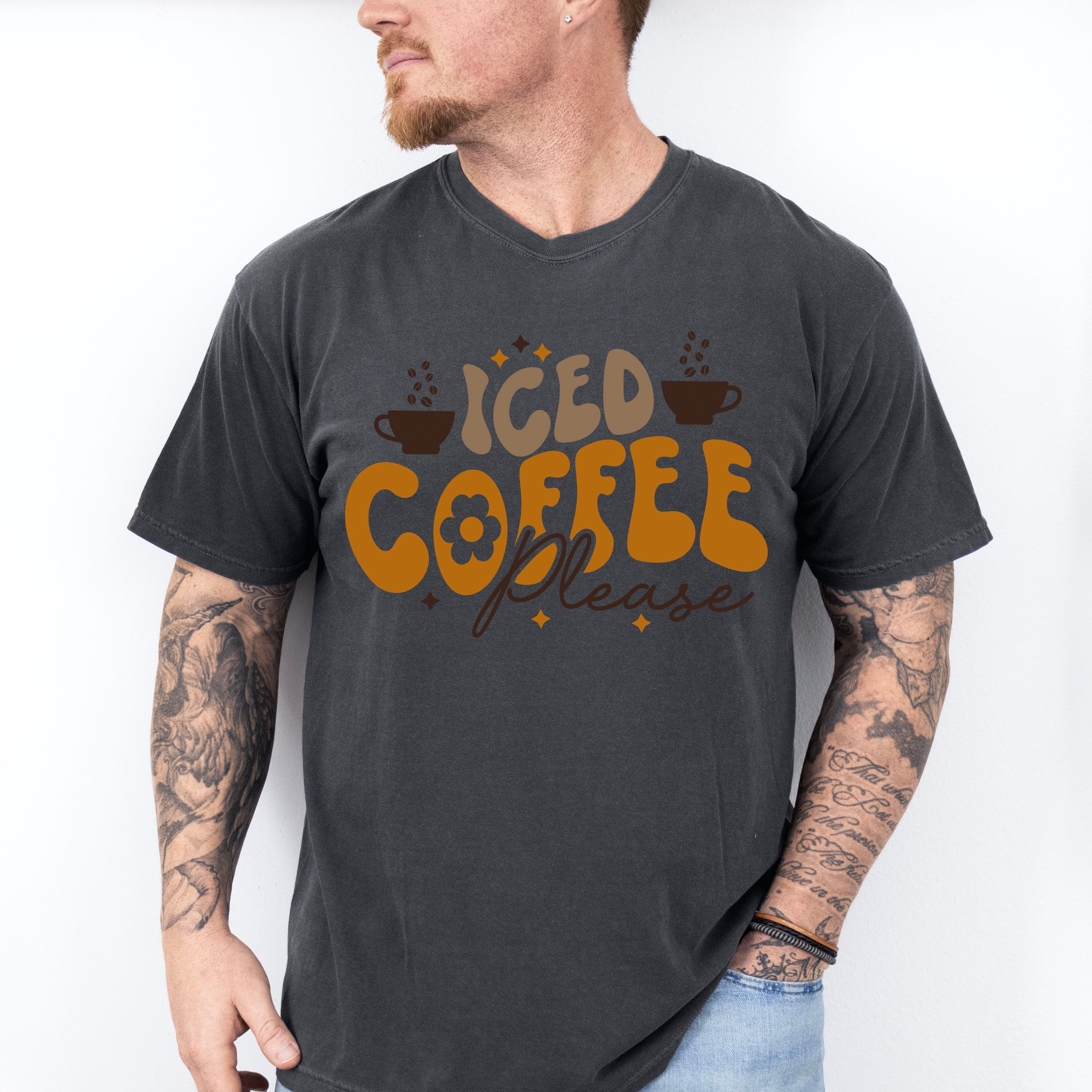 Iced Coffee Please - Coffee Unisex Crewneck T-Shirt Sweatshirt Hoodie