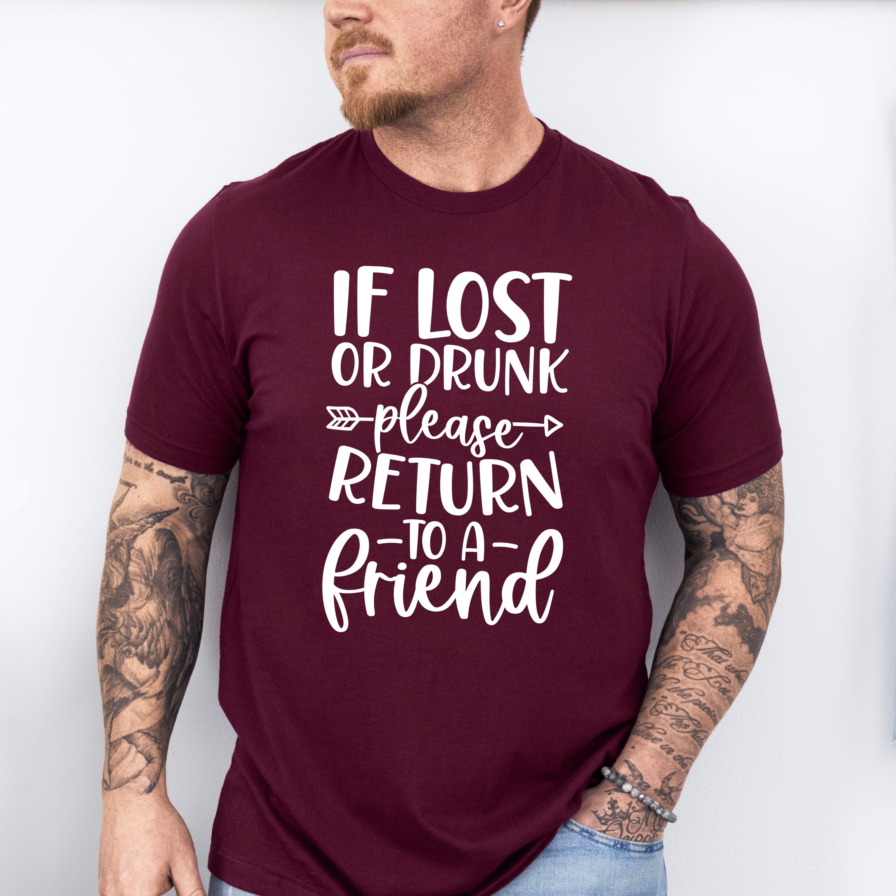 If Lost Or Drunk Please Return - BFF Unisex Crewneck T-Shirt Sweatshirt Hoodie