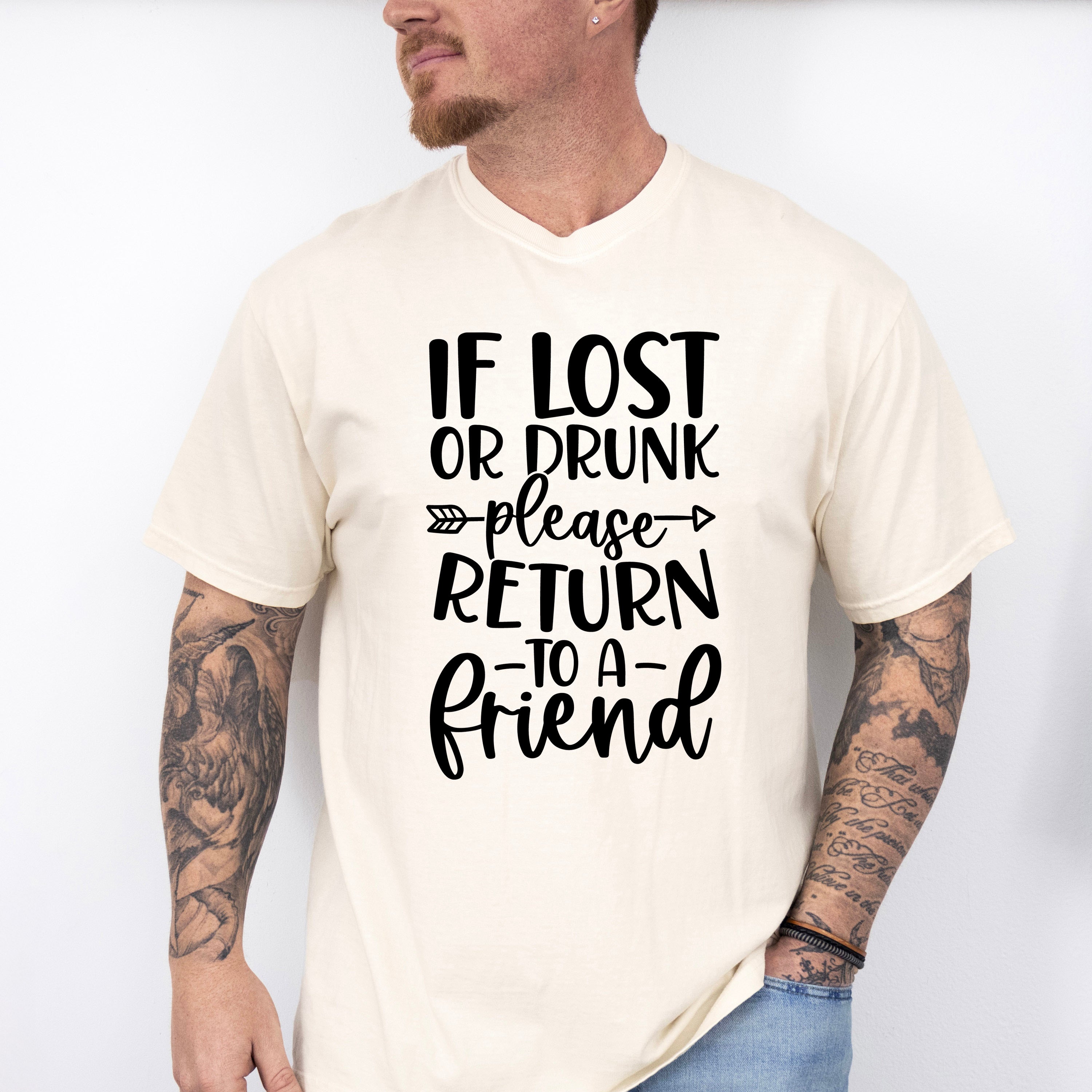 If Lost Or Drunk Please Return - BFF Unisex Crewneck T-Shirt Sweatshirt Hoodie