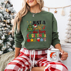 Just a Girl Who Loves Christmas - Christmas Unisex Crewneck T-Shirt Sweatshirt Hoodie