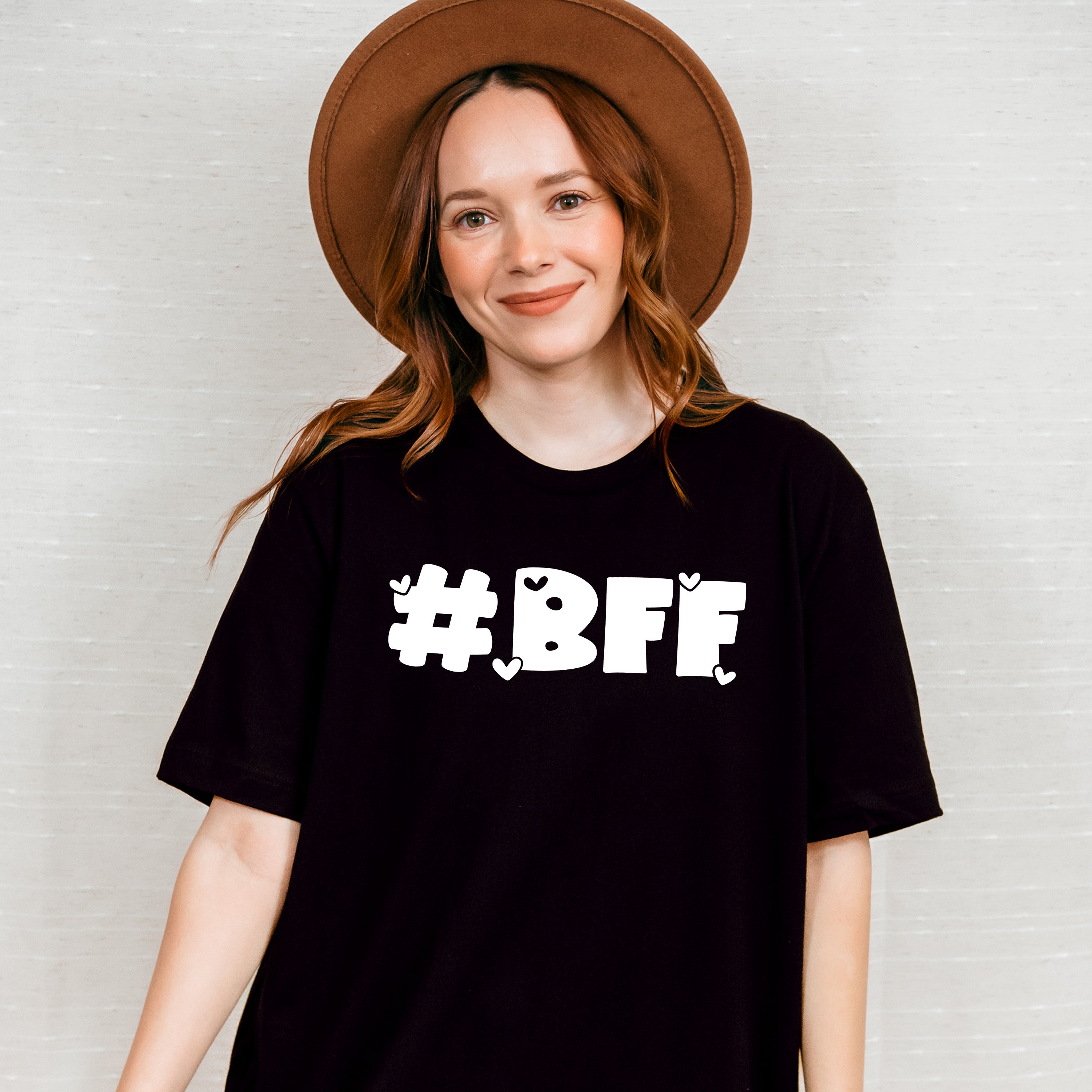 BFF Heart Design - BFF Unisex Crewneck T-Shirt Sweatshirt Hoodie