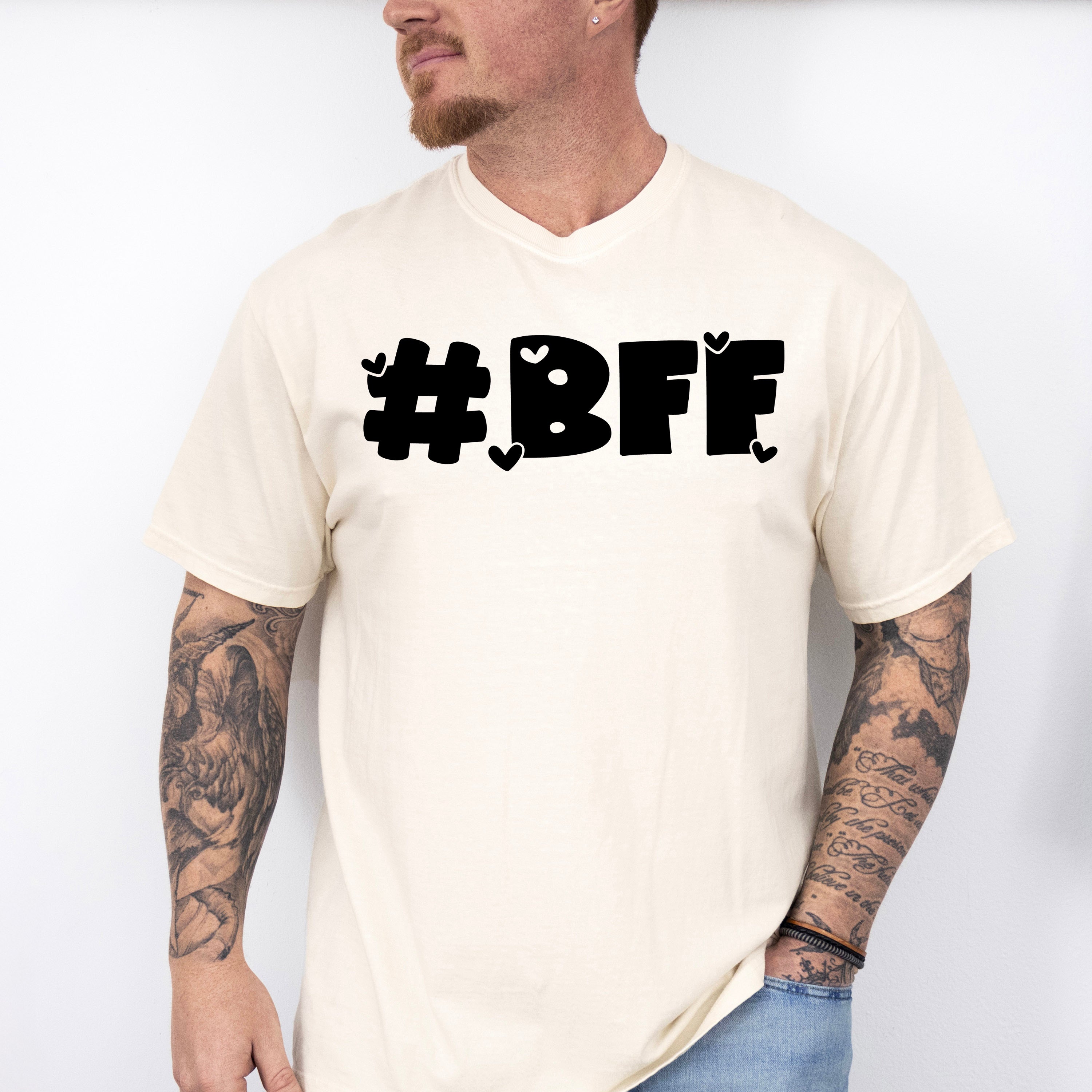 BFF Heart Design - BFF Unisex Crewneck T-Shirt Sweatshirt Hoodie