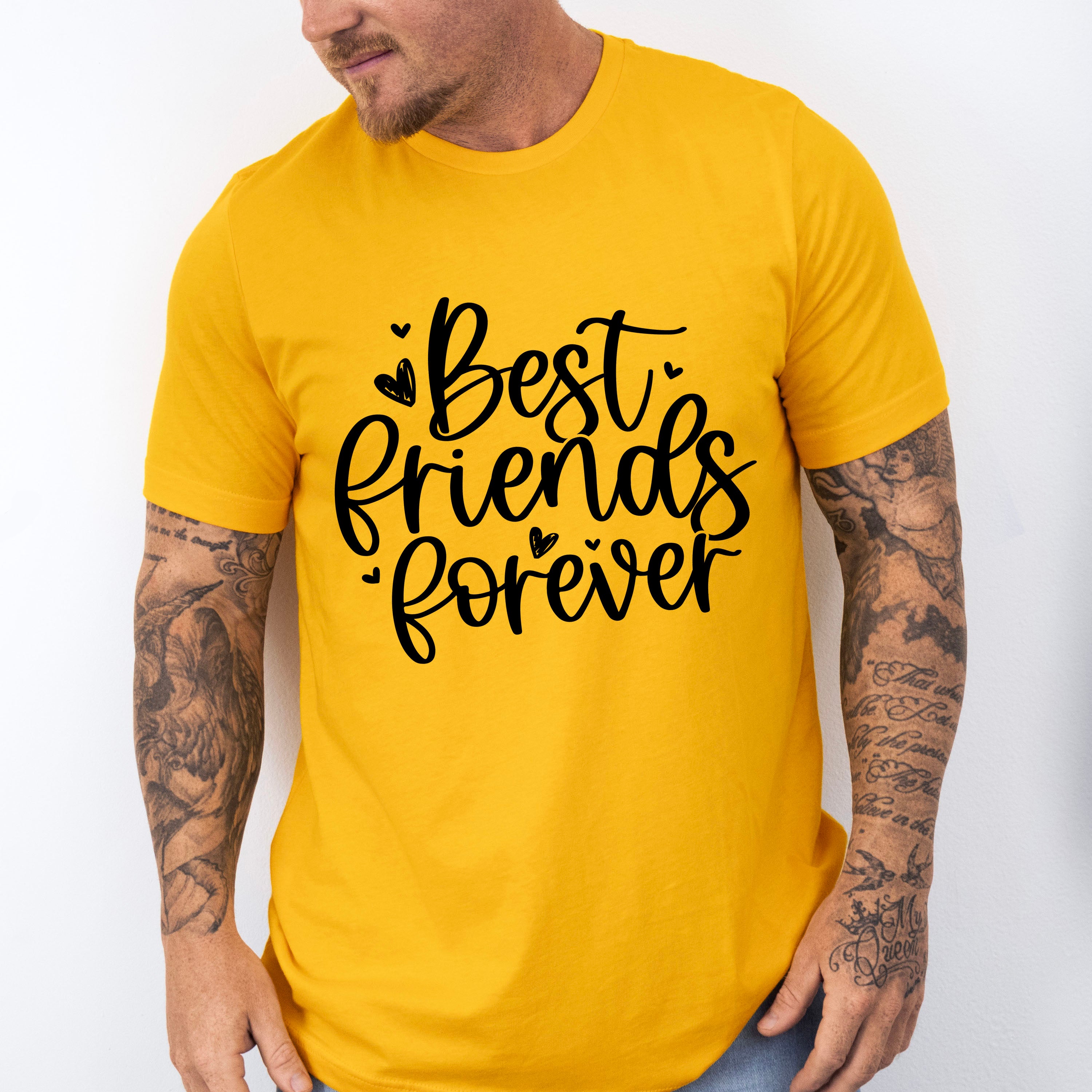 Best Friends Forever Heart Design - BFF Unisex Crewneck T-Shirt Sweatshirt Hoodie