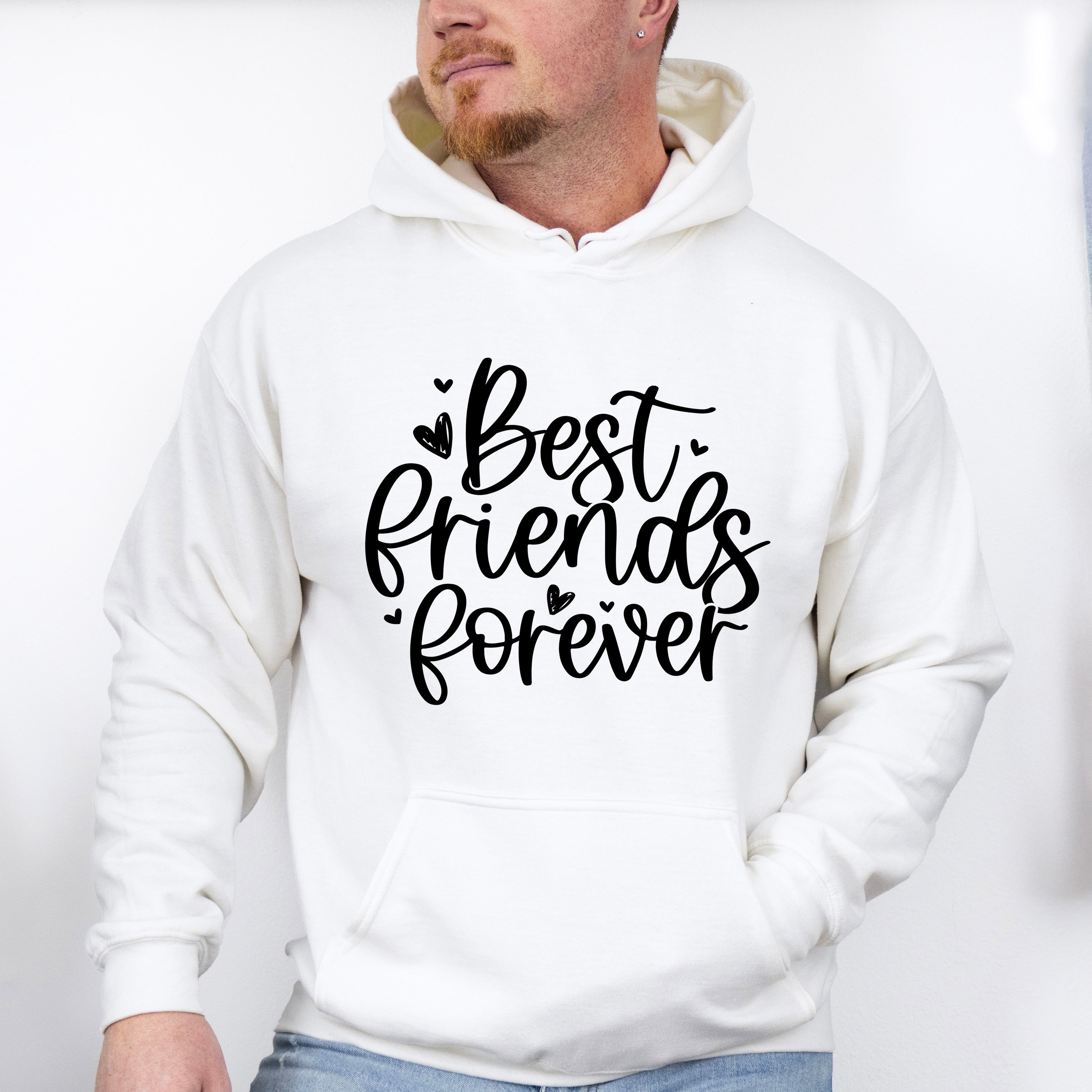 Best Friends Forever Heart Design - BFF Unisex Crewneck T-Shirt Sweatshirt Hoodie