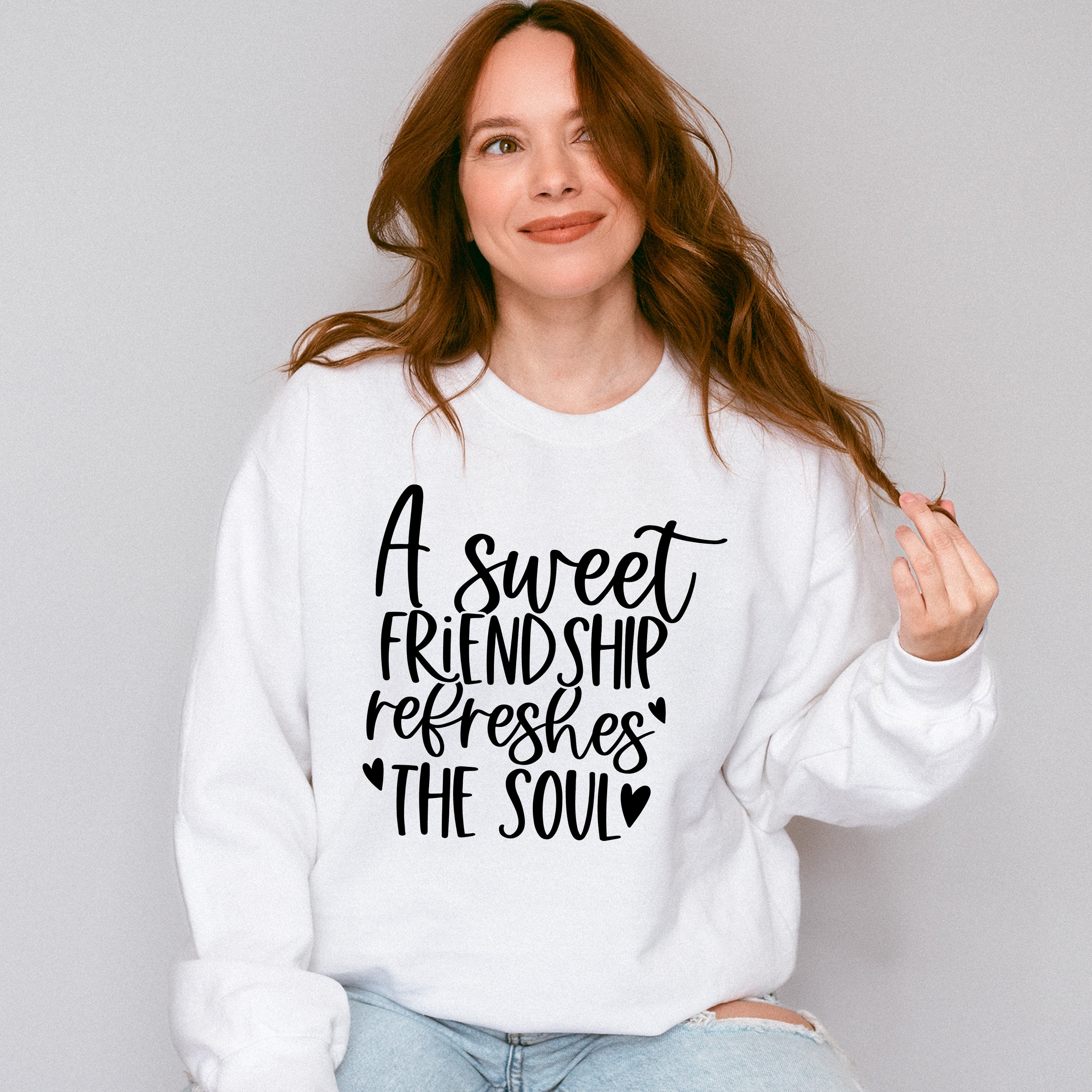A Sweet Friendship Refreshes The Soul - BFF Unisex Crewneck T-Shirt Sweatshirt Hoodie