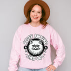 Fluff Around Find Out White Cat Design - Cats Unisex Crewneck T-Shirt Sweatshirt Hoodie