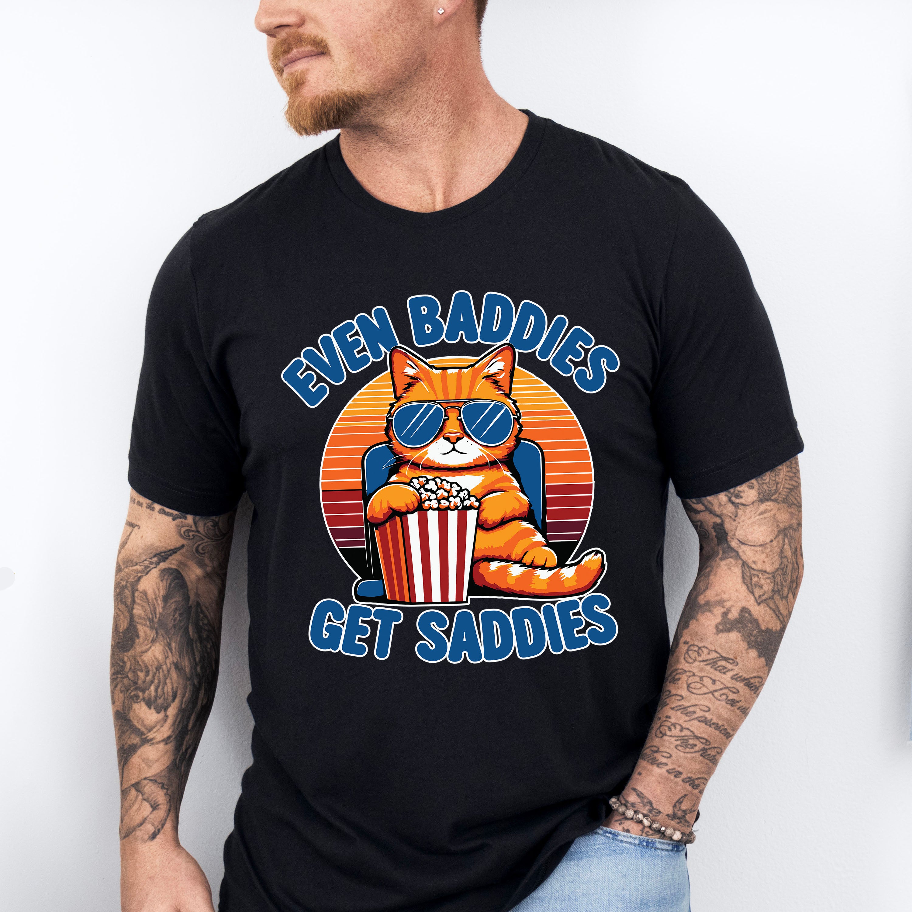 Even Baddies Get Saddies - Cats Unisex Crewneck T-Shirt Sweatshirt Hoodie