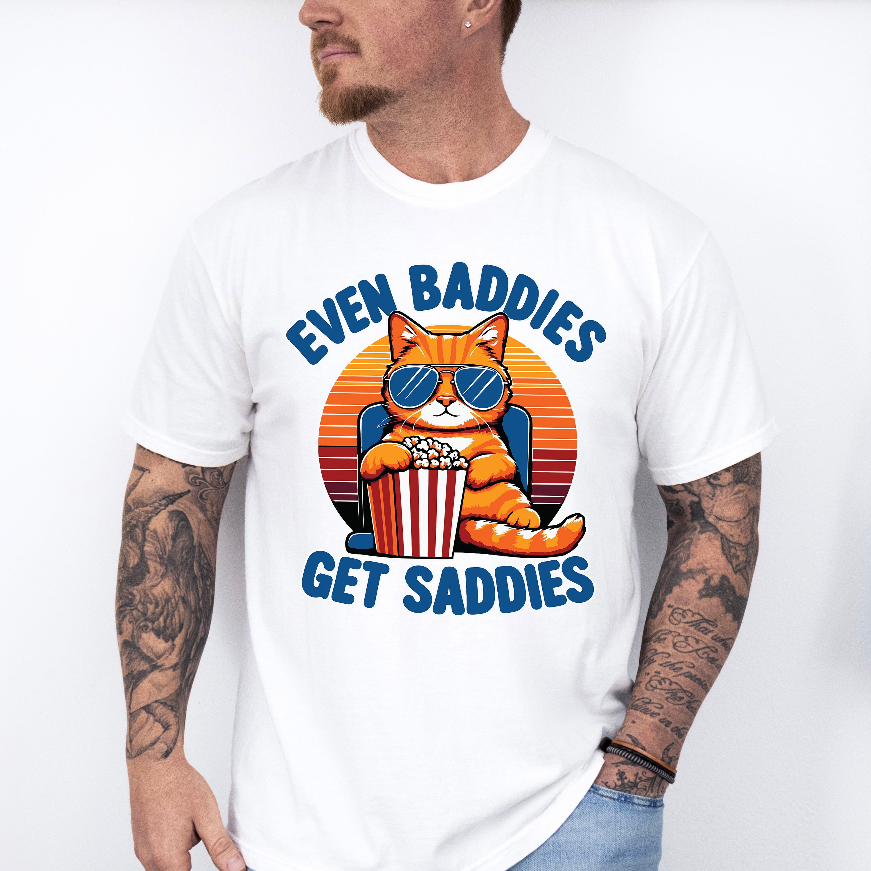 Even Baddies Get Saddies - Cats Unisex Crewneck T-Shirt Sweatshirt Hoodie