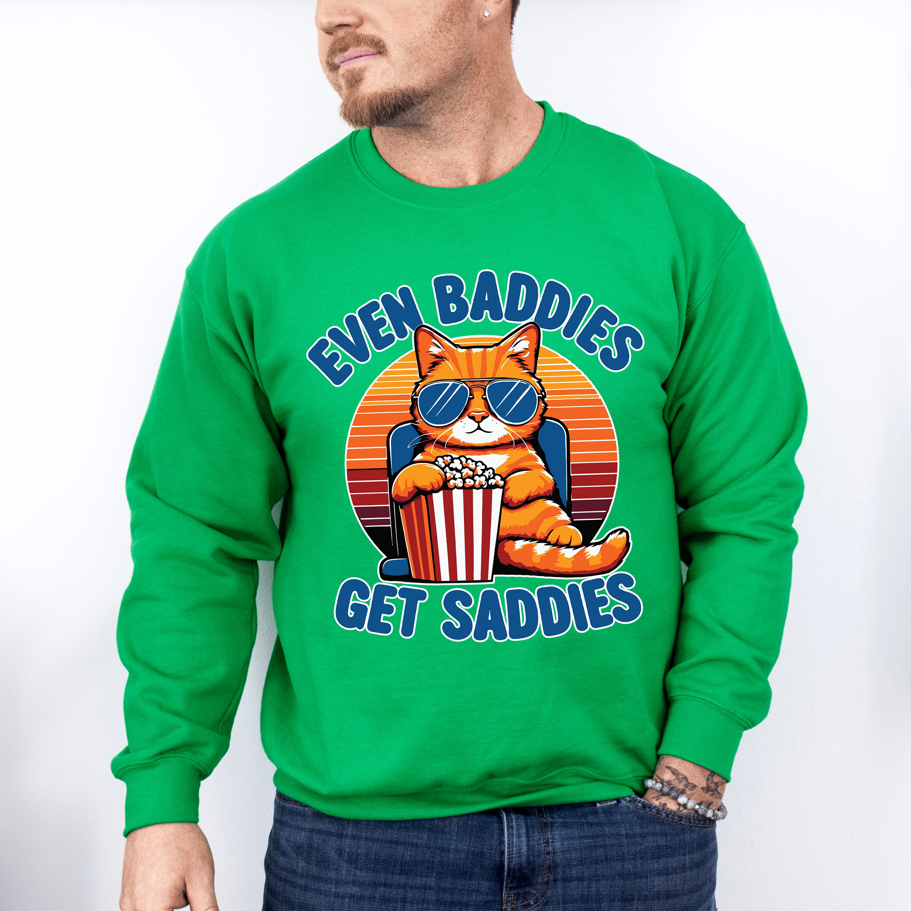 Even Baddies Get Saddies - Cats Unisex Crewneck T-Shirt Sweatshirt Hoodie