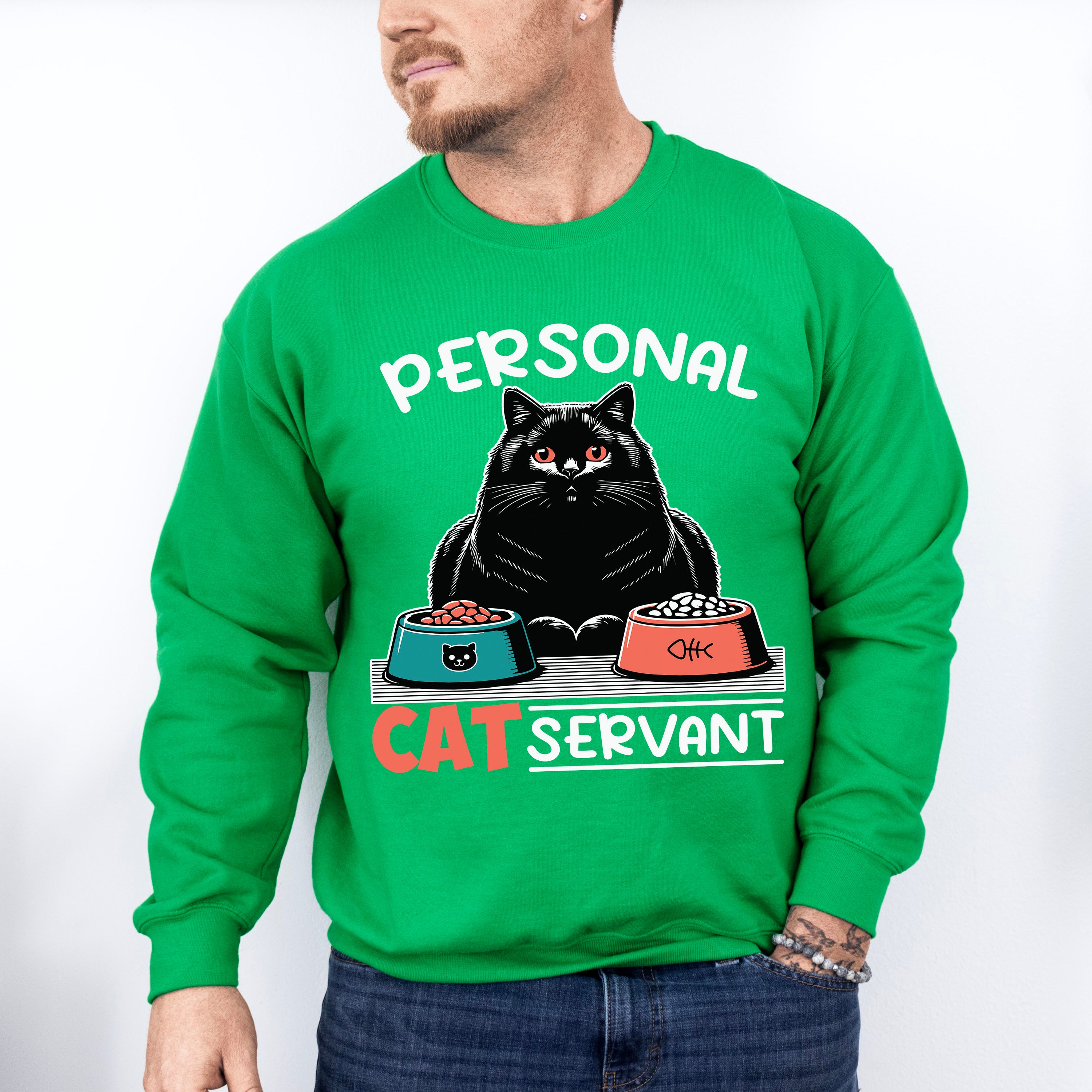 Personal Cat Servant - Cats Unisex Crewneck T-Shirt Sweatshirt Hoodie