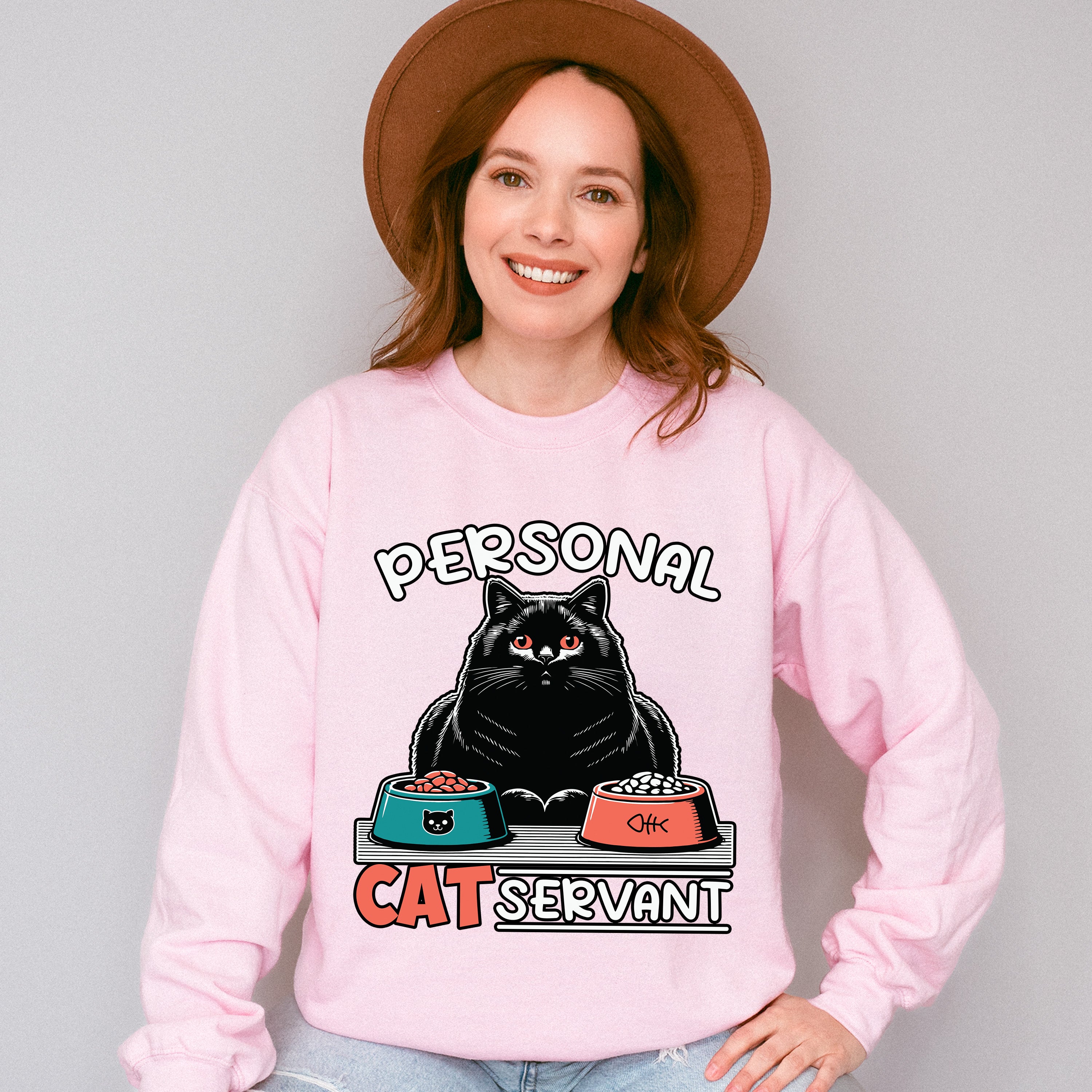 Personal Cat Servant - Cats Unisex Crewneck T-Shirt Sweatshirt Hoodie