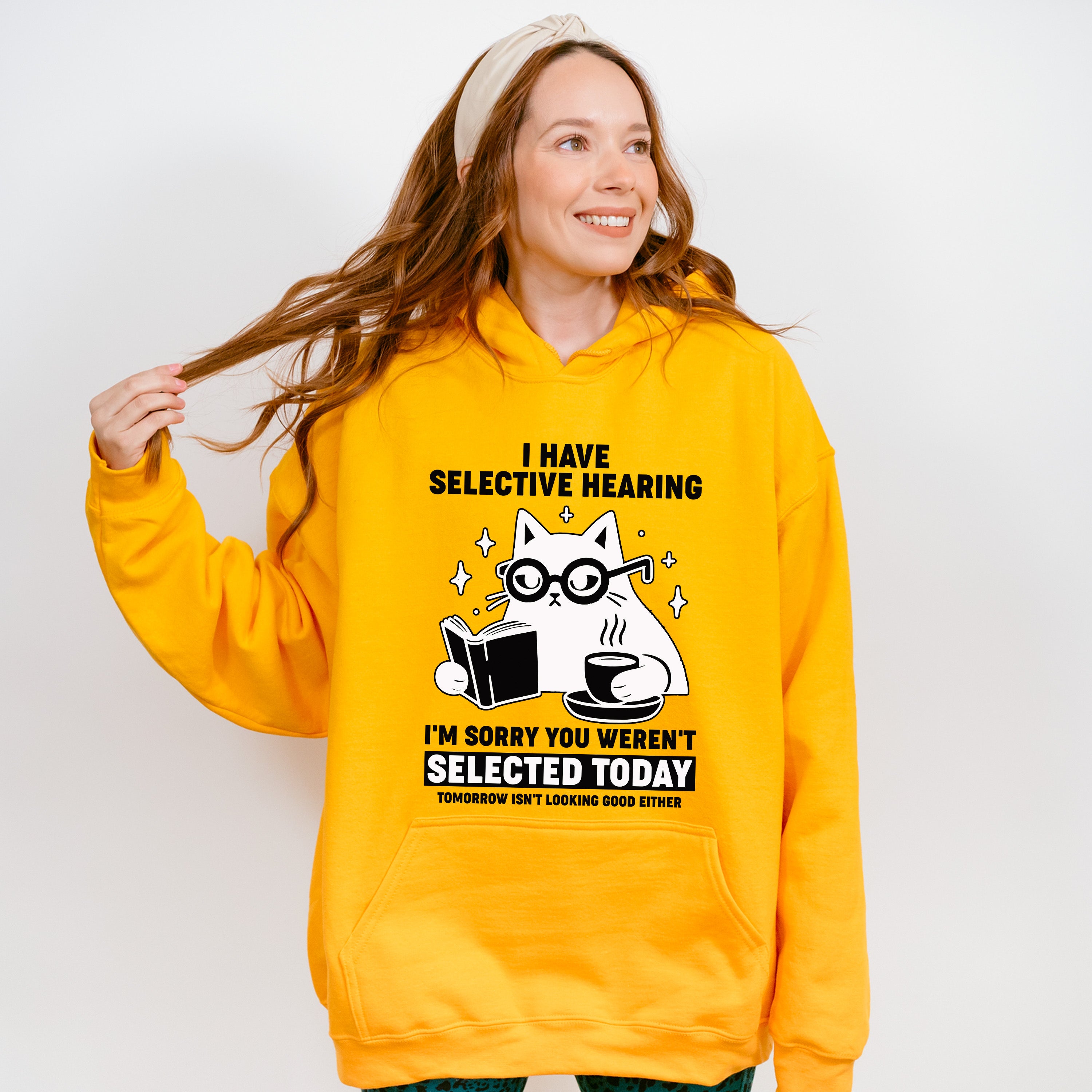 I Have Selective Hearing - Cats Unisex Crewneck T-Shirt Sweatshirt Hoodie