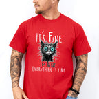 I'm Fine Everything Is Fine - Cats Unisex Crewneck T-Shirt Sweatshirt Hoodie