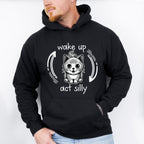 Wake Up Act Silly Cat Design - Cats Unisex Crewneck T-Shirt Sweatshirt Hoodie