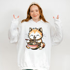 Orange Cat Ramen Design - Cats Unisex Crewneck T-Shirt Sweatshirt Hoodie