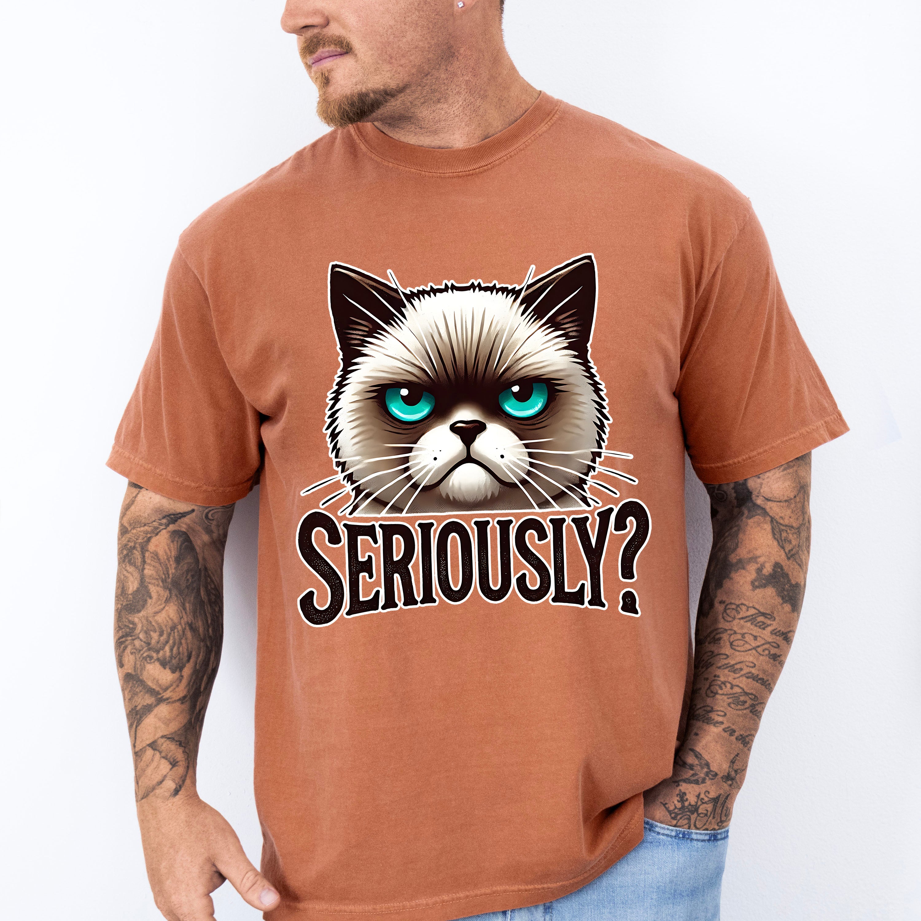 Seriously Cat Design - Cats Unisex Crewneck T-Shirt Sweatshirt Hoodie