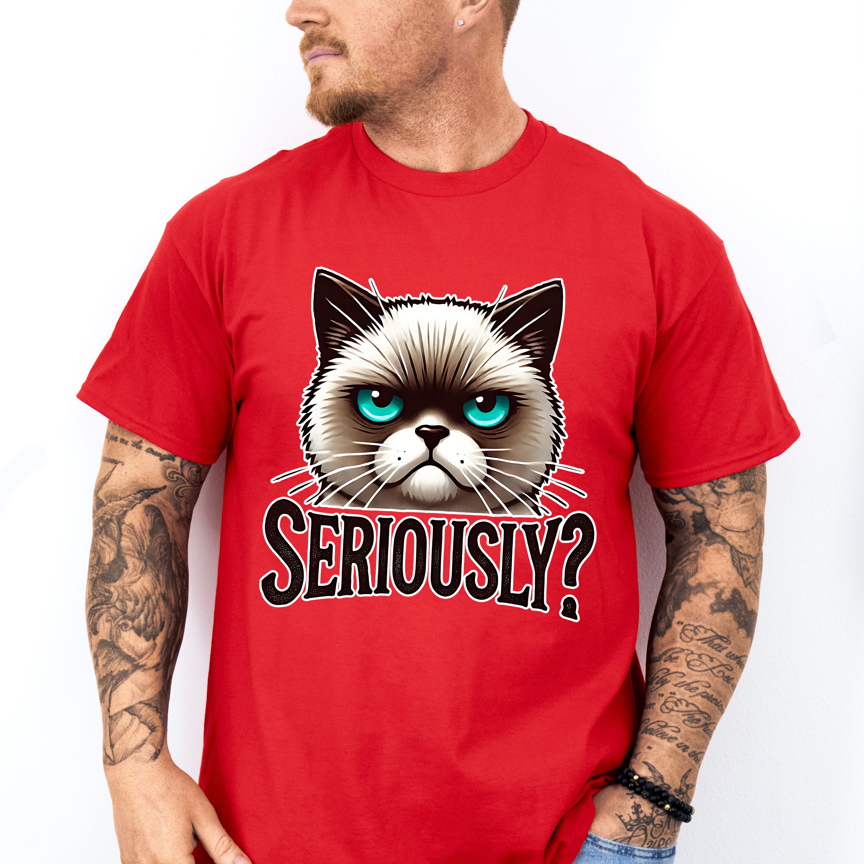 Seriously Cat Design - Cats Unisex Crewneck T-Shirt Sweatshirt Hoodie