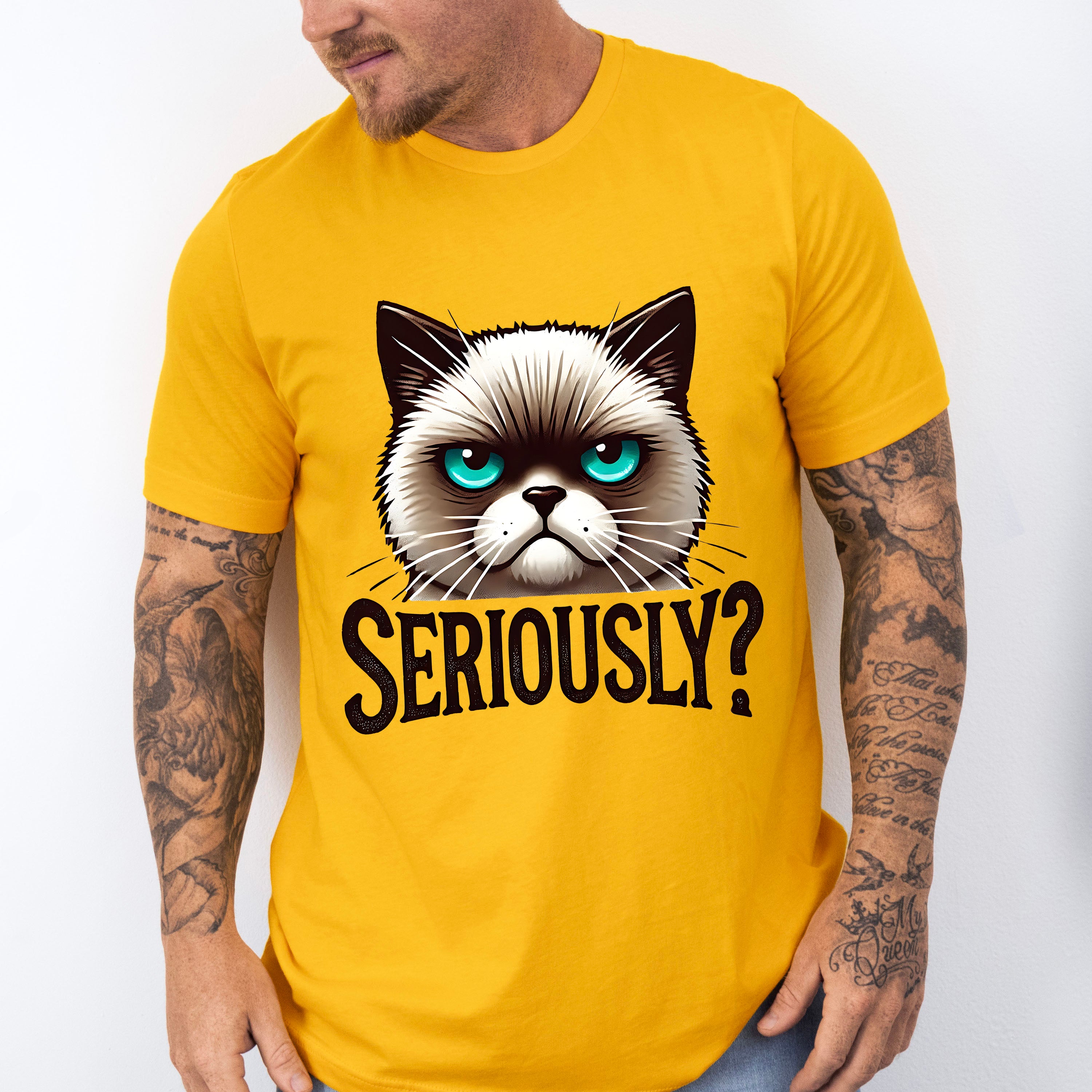 Seriously Cat Design - Cats Unisex Crewneck T-Shirt Sweatshirt Hoodie