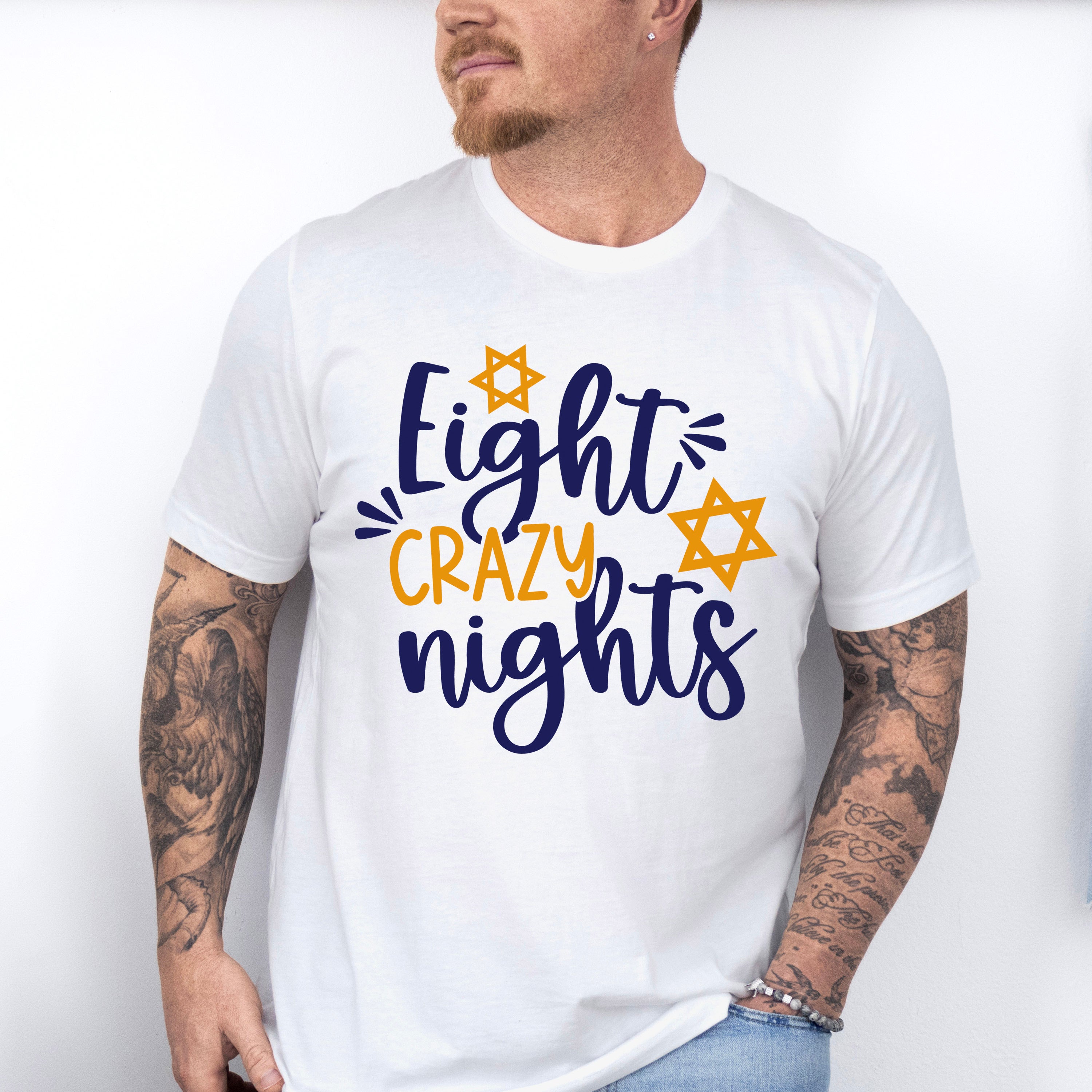 Eight Crazy Nights - Hanukkah Unisex Crewneck T-Shirt Sweatshirt Hoodie