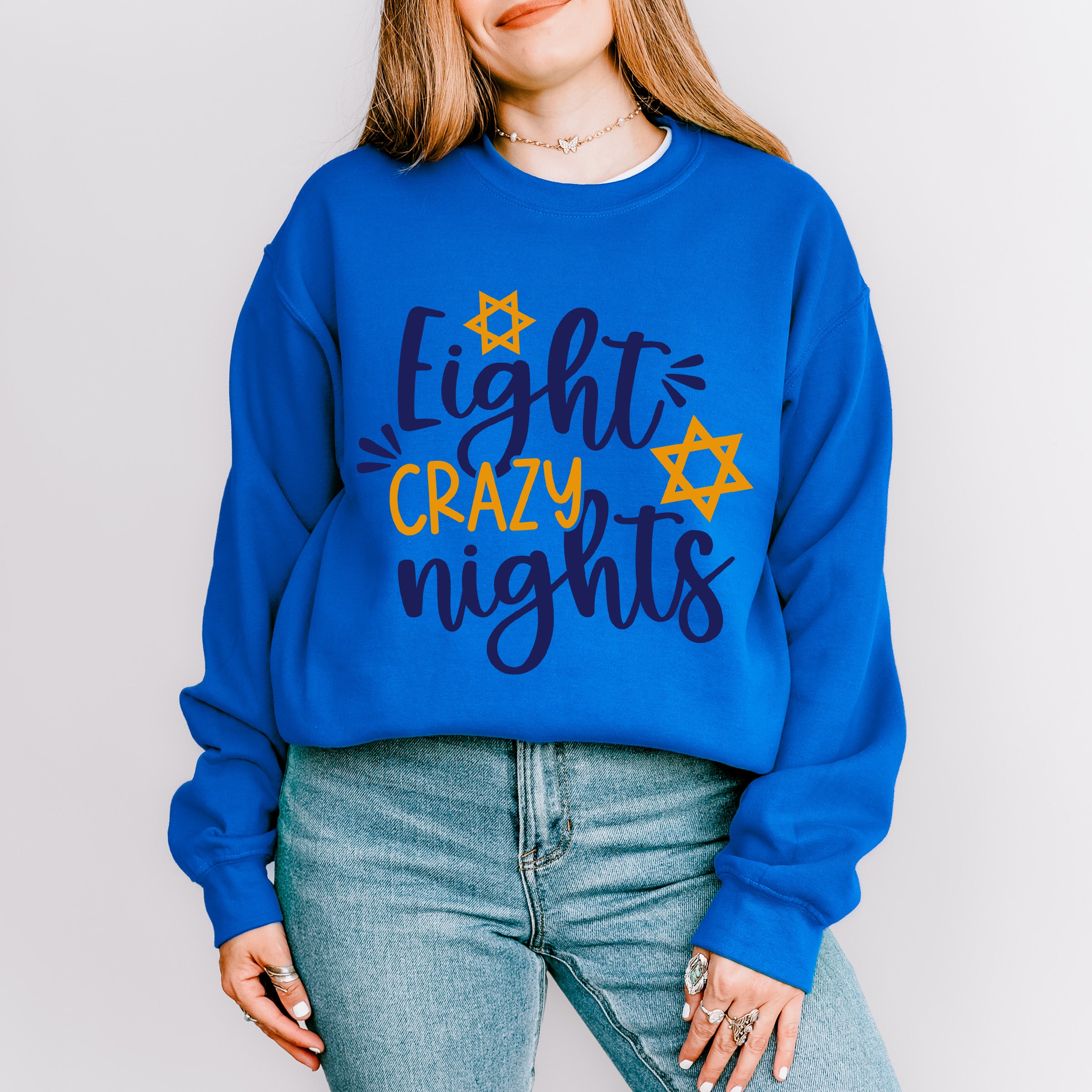 Eight Crazy Nights - Hanukkah Unisex Crewneck T-Shirt Sweatshirt Hoodie