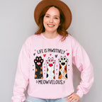Life Is Pawsitively Meowvelous - Cats Unisex Crewneck T-Shirt Sweatshirt Hoodie