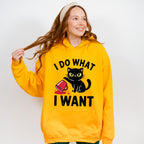 I Do What I Want - Cats Unisex Crewneck T-Shirt Sweatshirt Hoodie