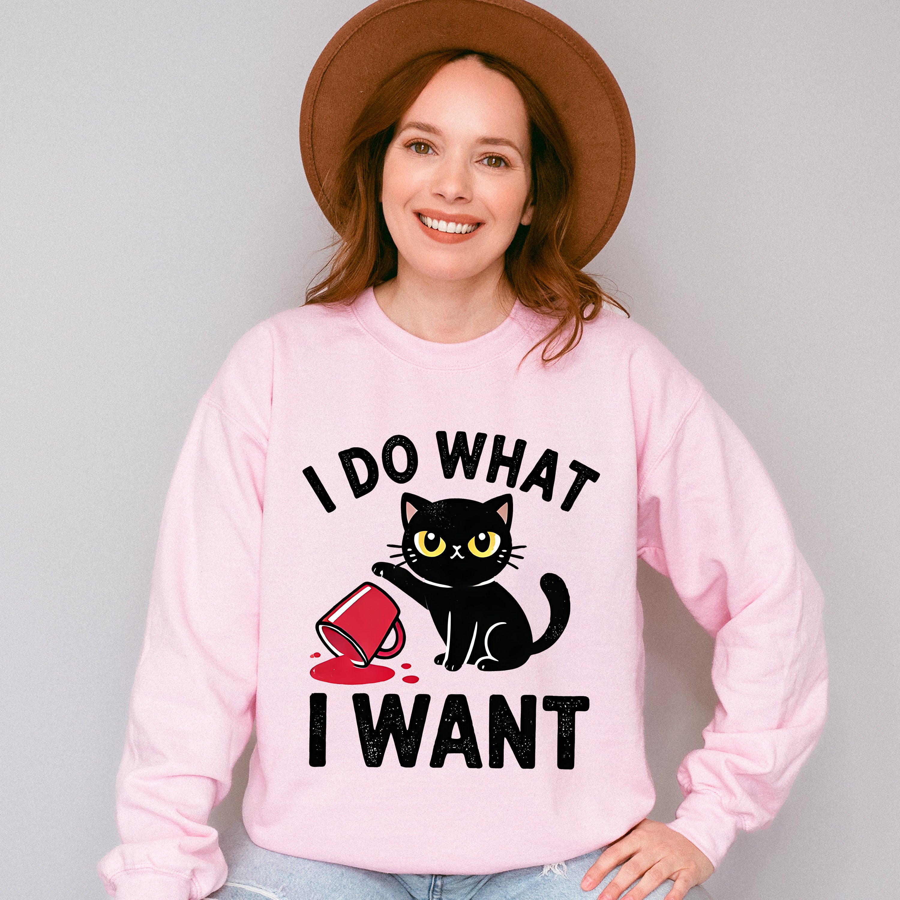 I Do What I Want - Cats Unisex Crewneck T-Shirt Sweatshirt Hoodie
