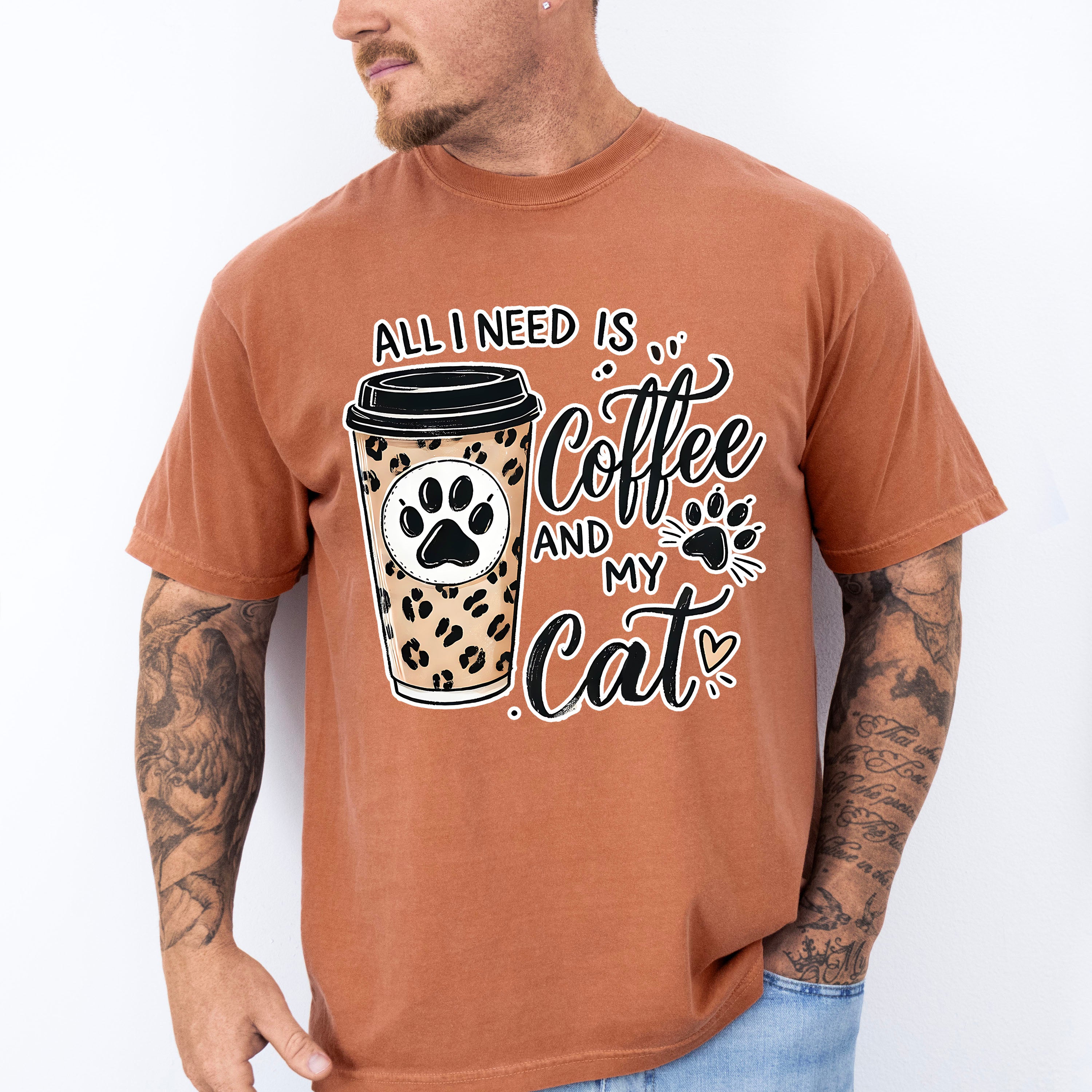 All I Need Is Coffee And My Cat - Cats Unisex Crewneck T-Shirt Sweatshirt Hoodie