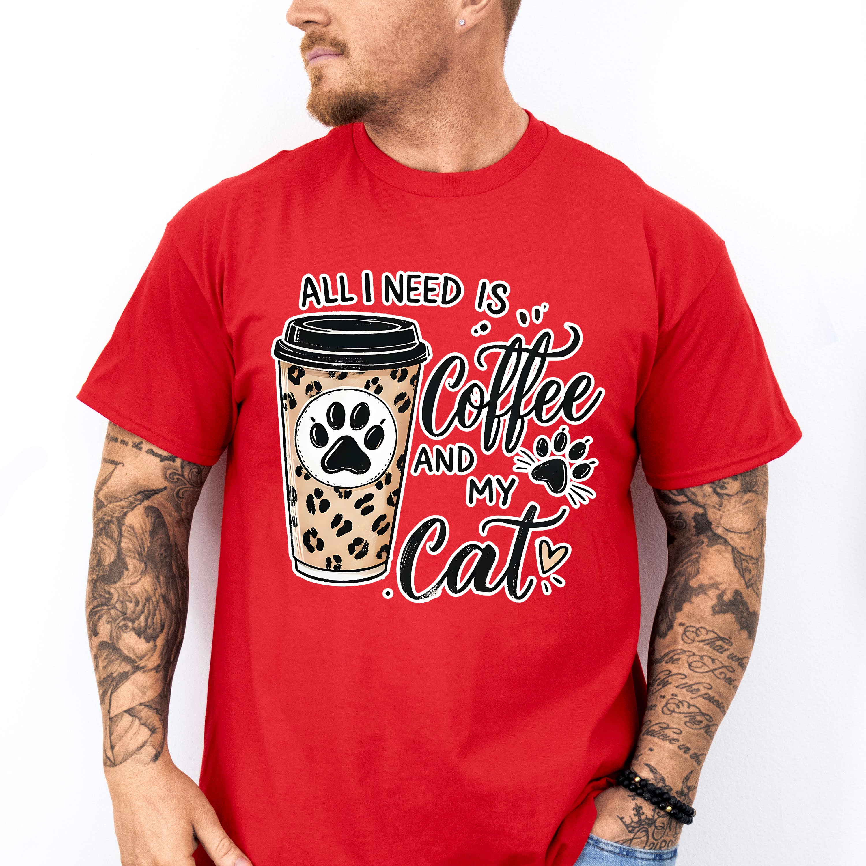 All I Need Is Coffee And My Cat - Cats Unisex Crewneck T-Shirt Sweatshirt Hoodie