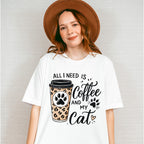 All I Need Is Coffee And My Cat - Cats Unisex Crewneck T-Shirt Sweatshirt Hoodie