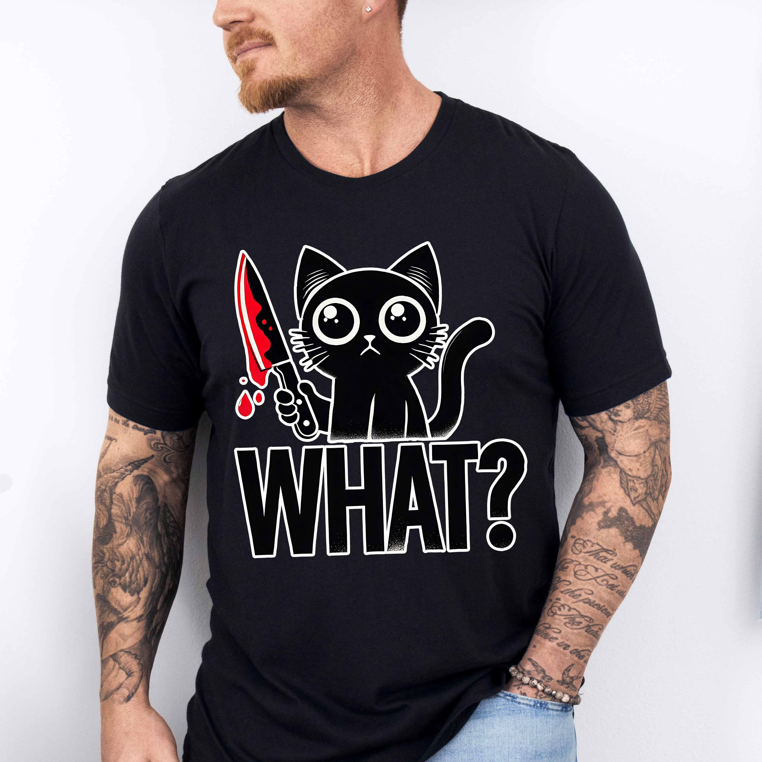 What Cat Knife Design - Cats Unisex Crewneck T-Shirt Sweatshirt Hoodie