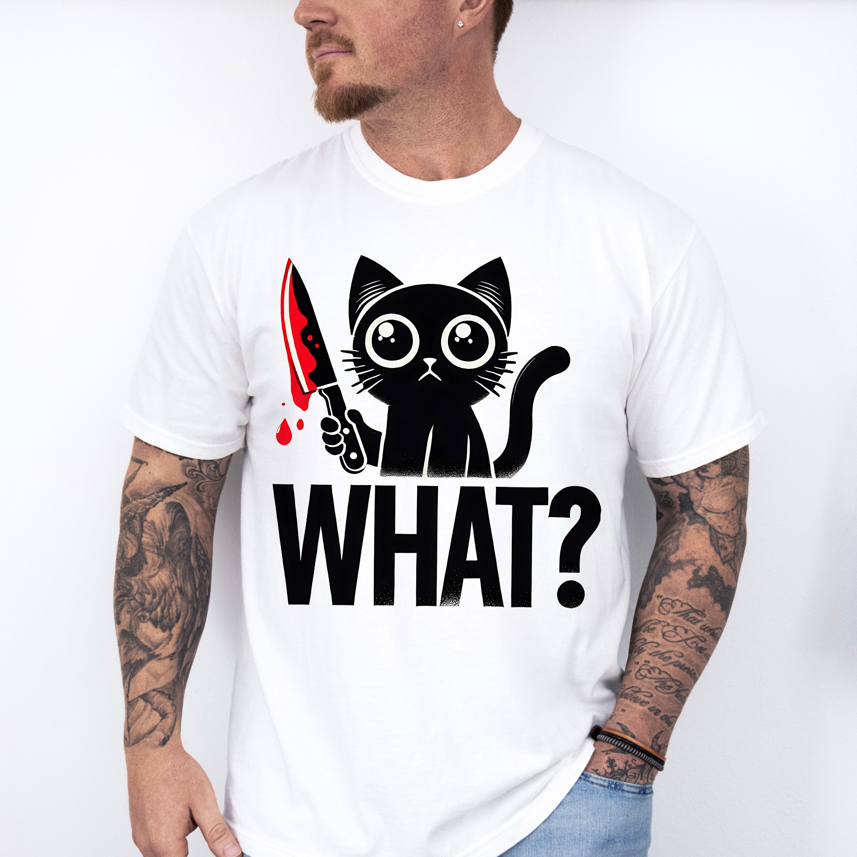 What Cat Knife Design - Cats Unisex Crewneck T-Shirt Sweatshirt Hoodie