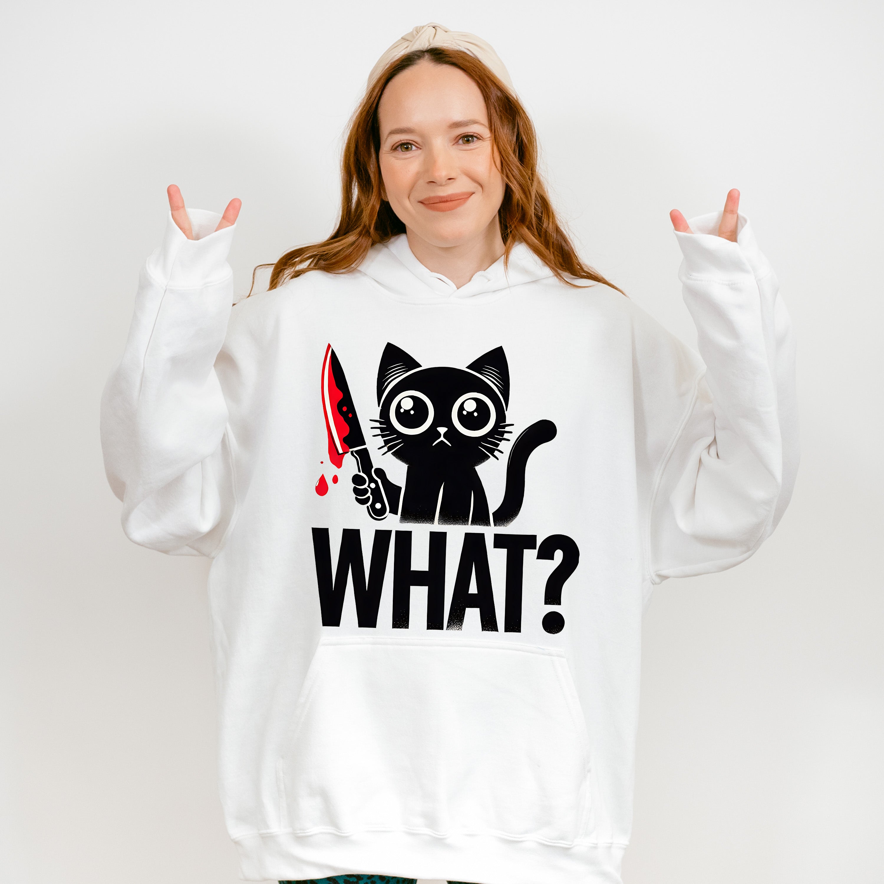 What Cat Knife Design - Cats Unisex Crewneck T-Shirt Sweatshirt Hoodie