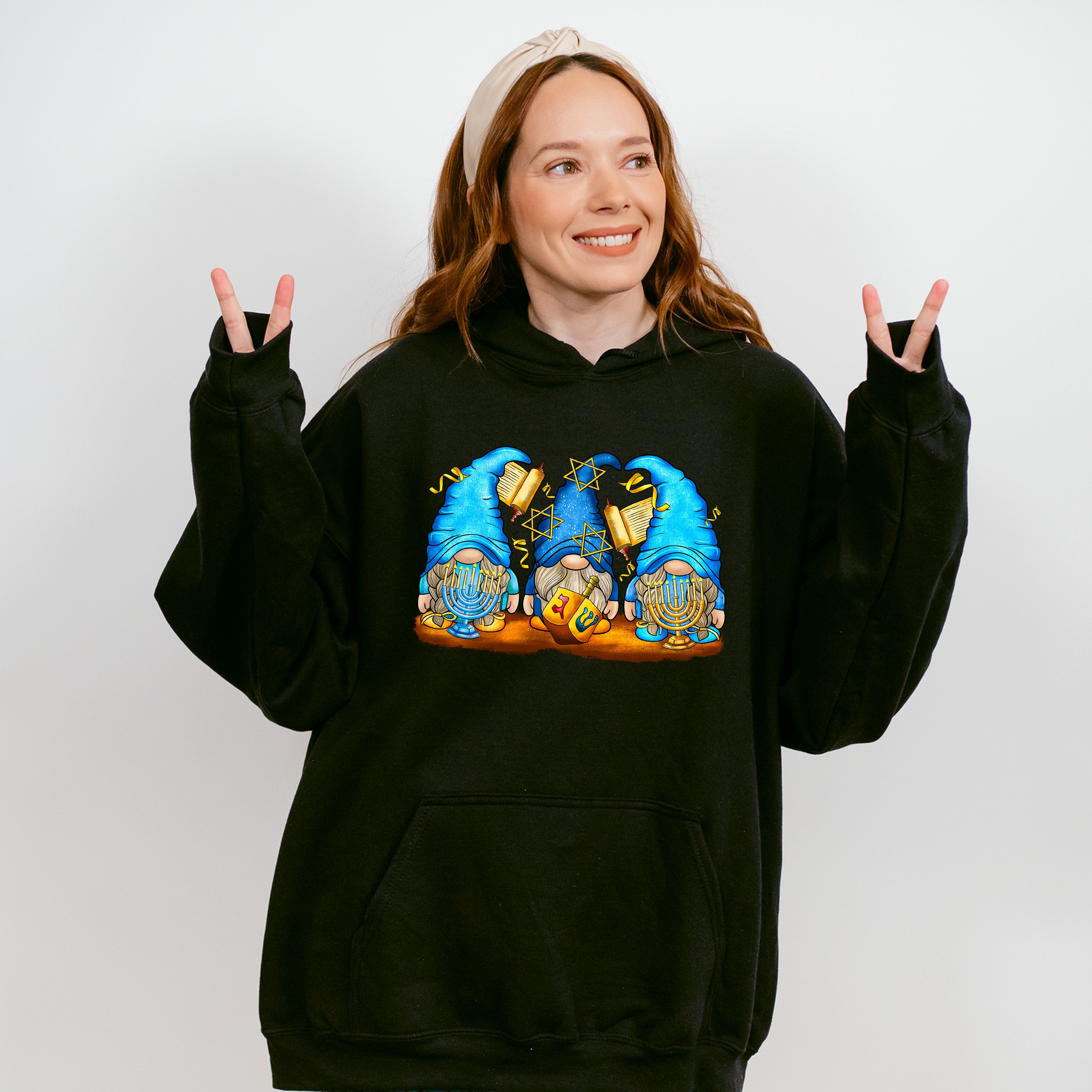 Gnomies Design - Hanukkah Unisex Crewneck T-Shirt Sweatshirt Hoodie