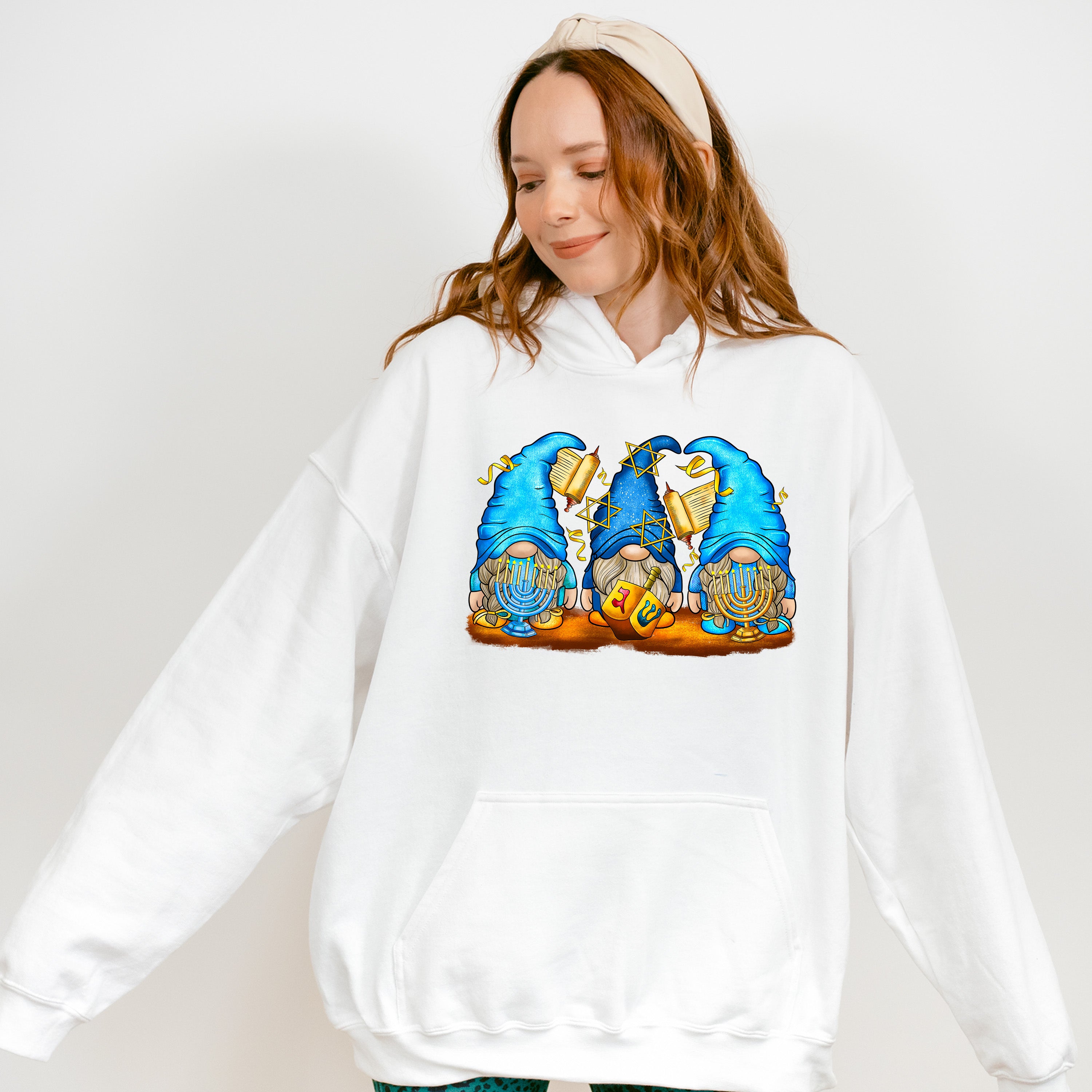 Gnomies Design - Hanukkah Unisex Crewneck T-Shirt Sweatshirt Hoodie