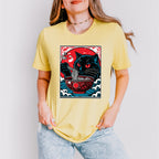 Cat Eating Ramen - Cats Unisex Crewneck T-Shirt Sweatshirt Hoodie