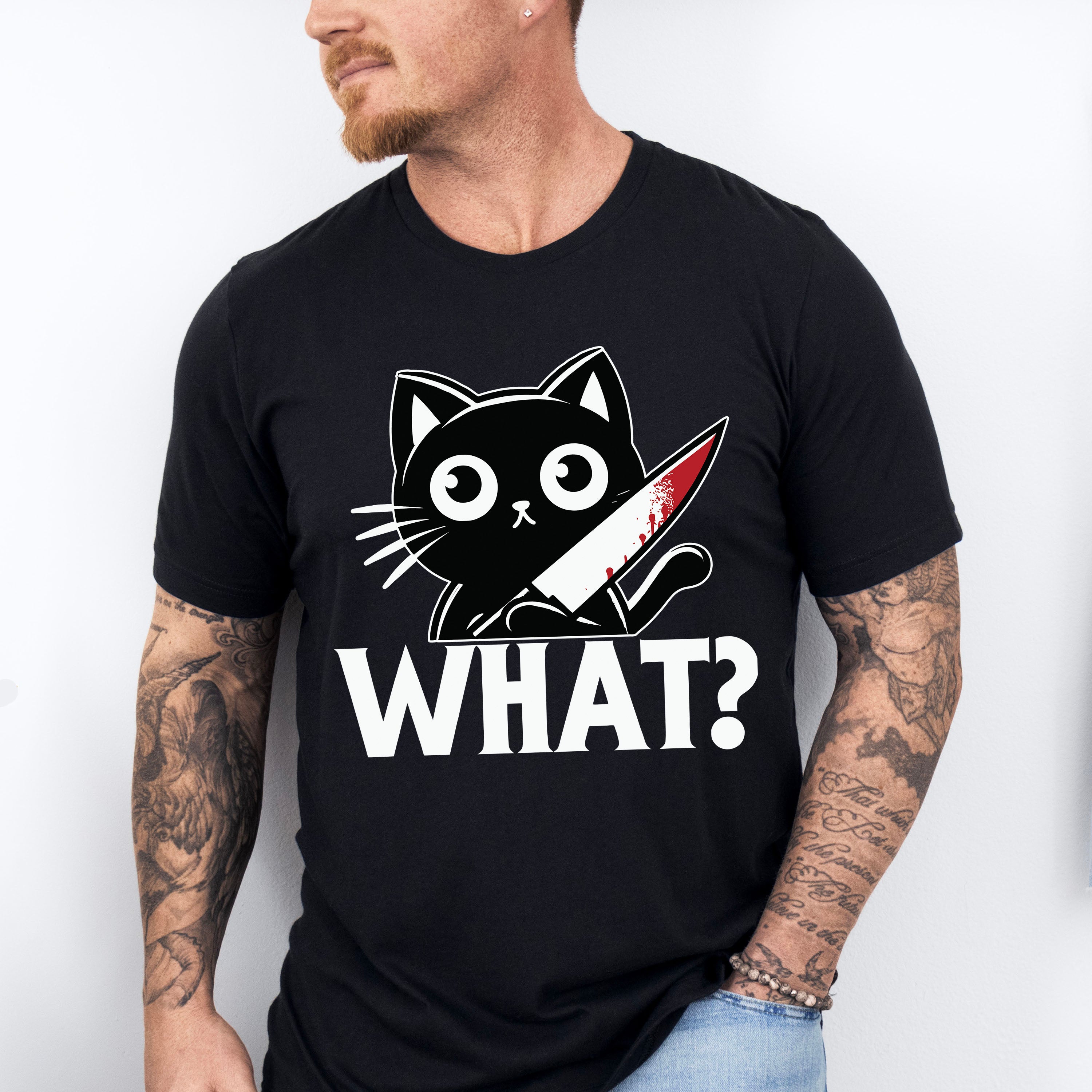 What Black Knife Cat - Cats Unisex Crewneck T-Shirt Sweatshirt Hoodie