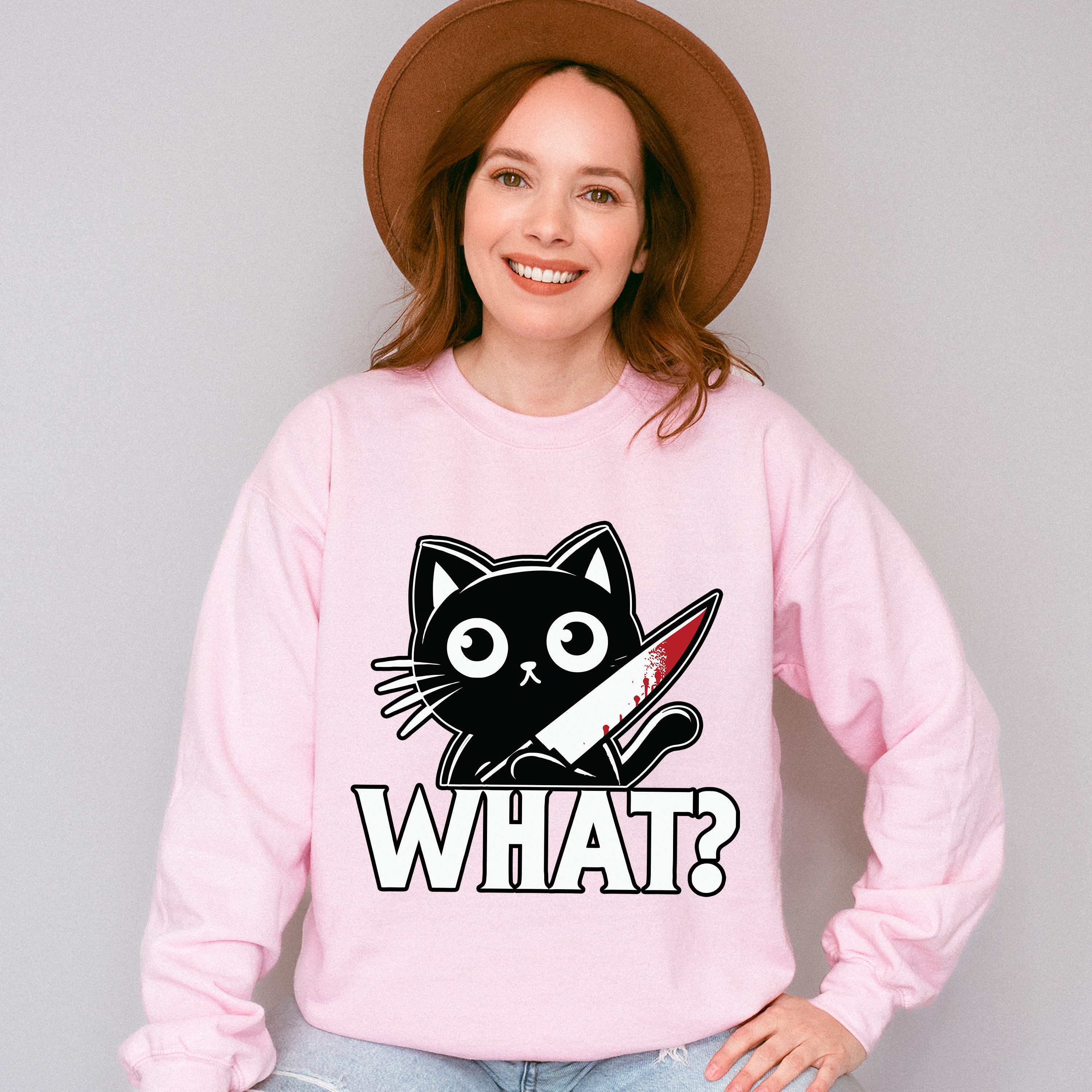 What Black Knife Cat - Cats Unisex Crewneck T-Shirt Sweatshirt Hoodie