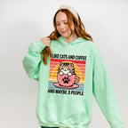 I Like Cats And Coffee And Maybe Three People - Cats Unisex Crewneck T-Shirt Sweatshirt Hoodie