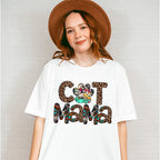 Cat Mama Leopard Print Design - Cats Unisex Crewneck T-Shirt Sweatshirt Hoodie