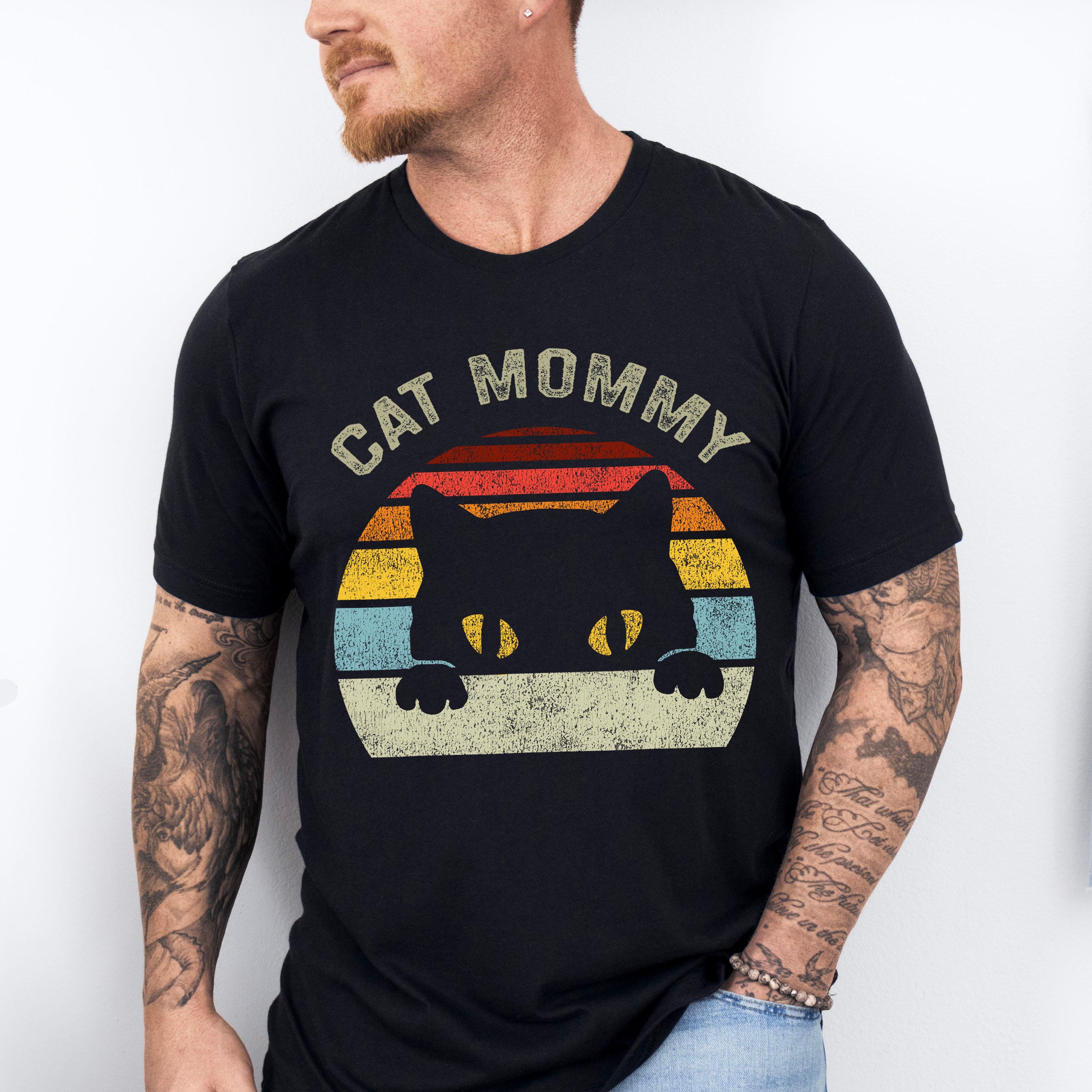 Cat Mommy Colorful Design - Cats Unisex Crewneck T-Shirt Sweatshirt Hoodie