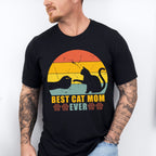 Best Cat Mom Ever Paw Design - Cats Unisex Crewneck T-Shirt Sweatshirt Hoodie